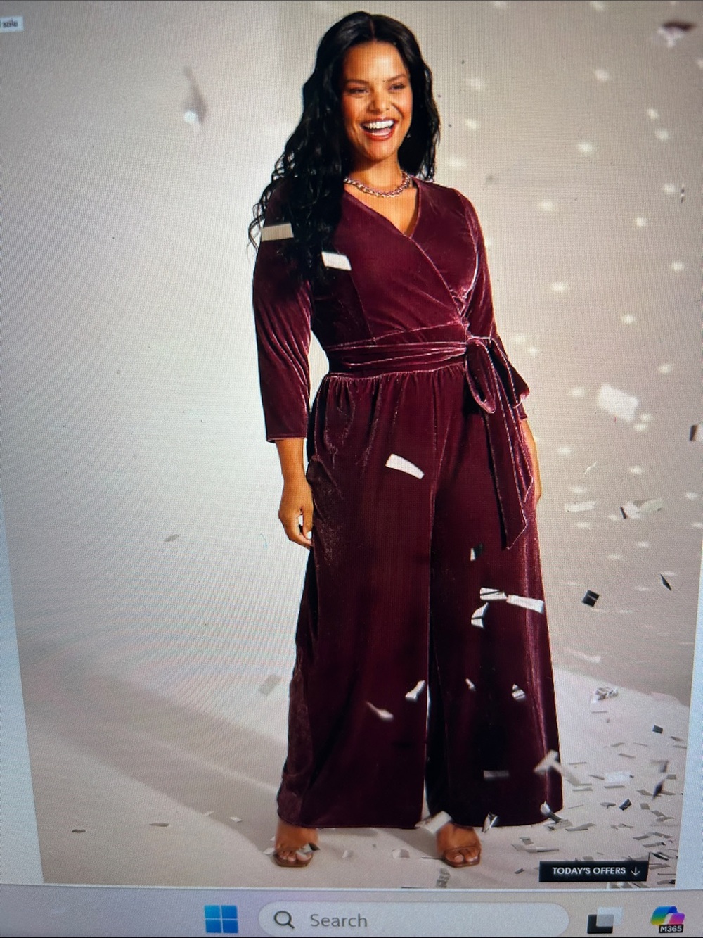 Lane Bryant Velvet  Jumpsuit